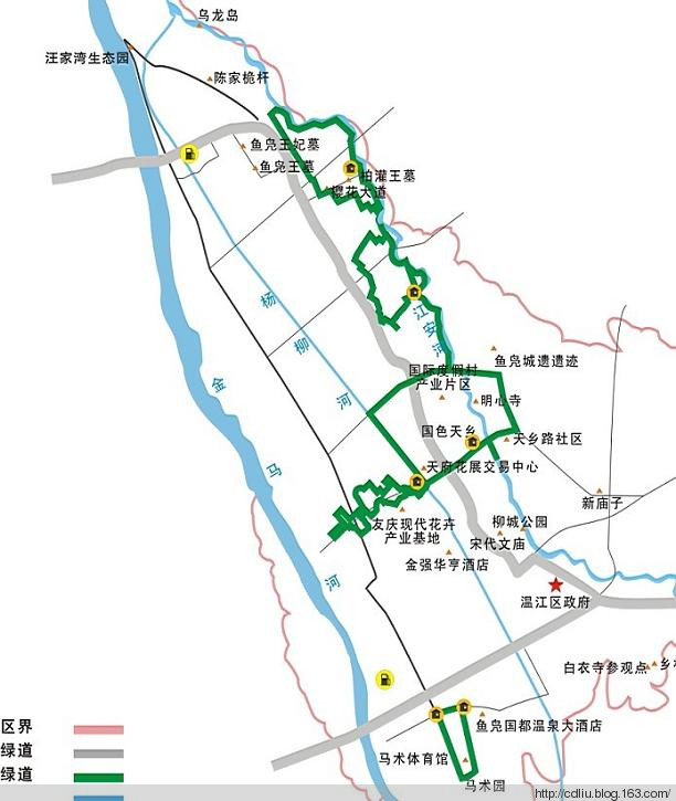 温江万春绿道详细地图图片